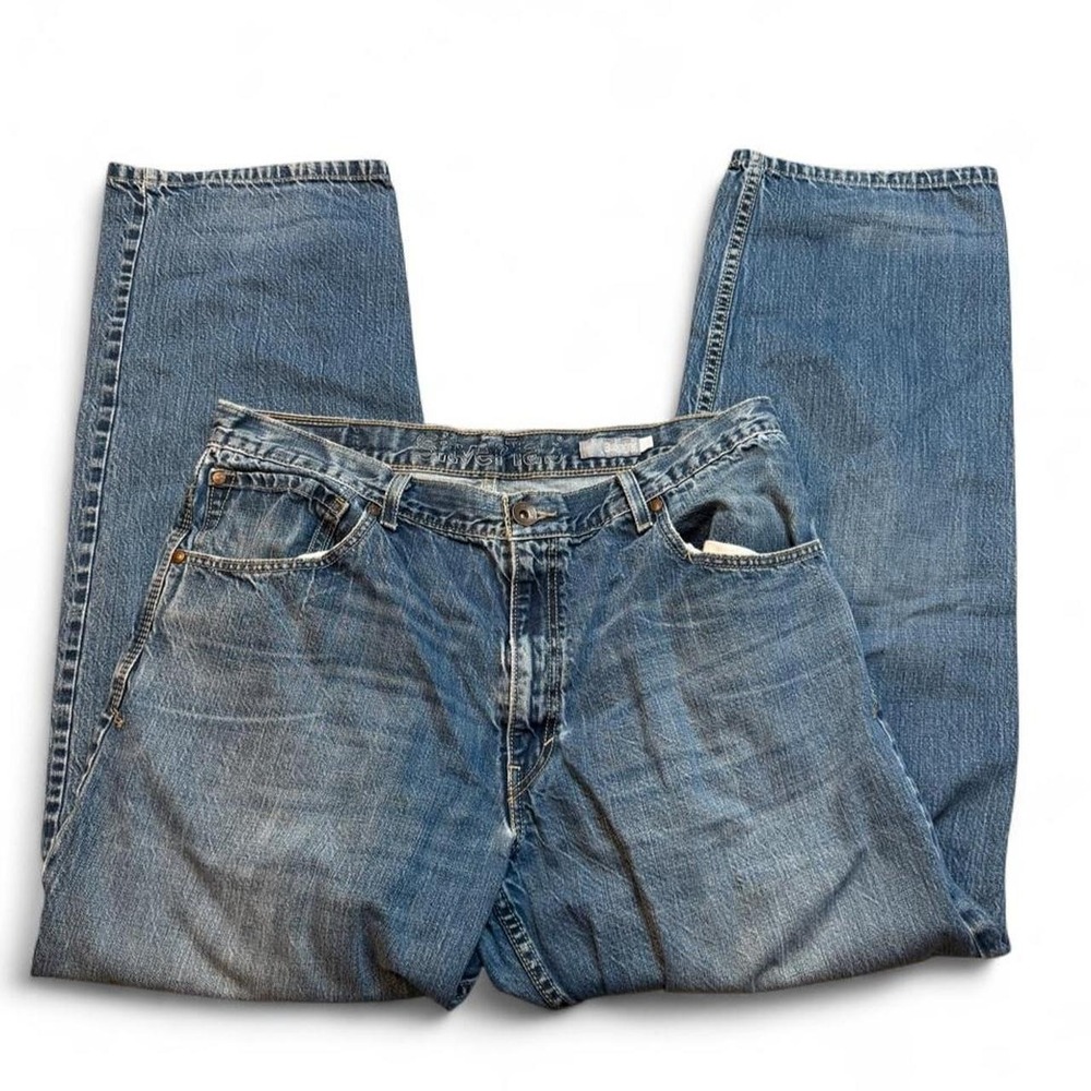 Vintage Y2K Levi's silvertab baggy wide leg denim blue jeans size 36x34